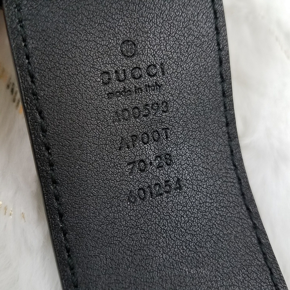 AUTHENTIC GUCCI MARMONT BLACK LEATHER BRASS BUCKLE - Picture 6 of 10